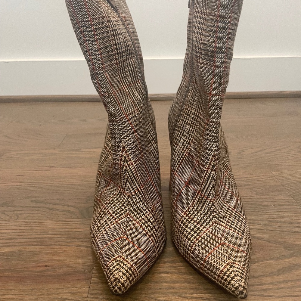Jeffrey Campbell Siren Plaid Boots, Size 10, Almost brand new!